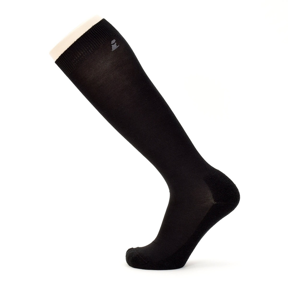 Kniestrumpf halb plüsch
leichter Ripprand, gekettelt
Größe: 47-50
Farbe: schwarz
(PAAR)