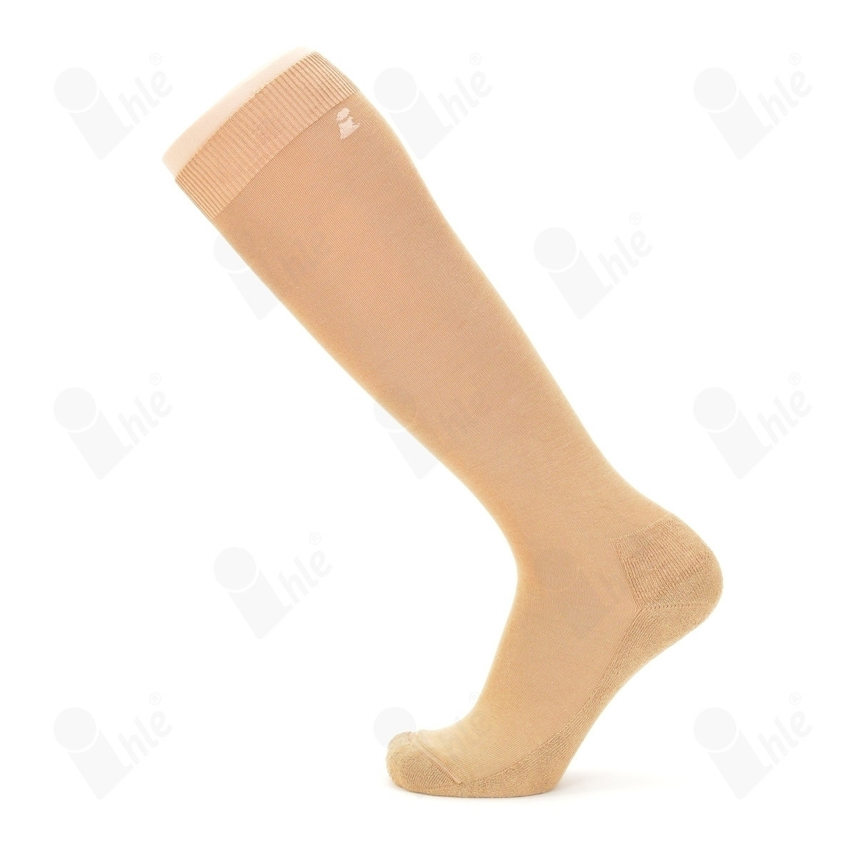 Kniestrumpf halb plüsch
leichter Ripprand, gekettelt
Größe: 43-46
Farbe: beige
(PAAR)