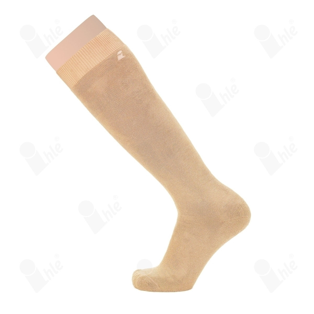 Kniestrumpf voll plüsch
leichter Ripprand, gekettelt
Größe: 43-46
Farbe: beige
(PAAR)