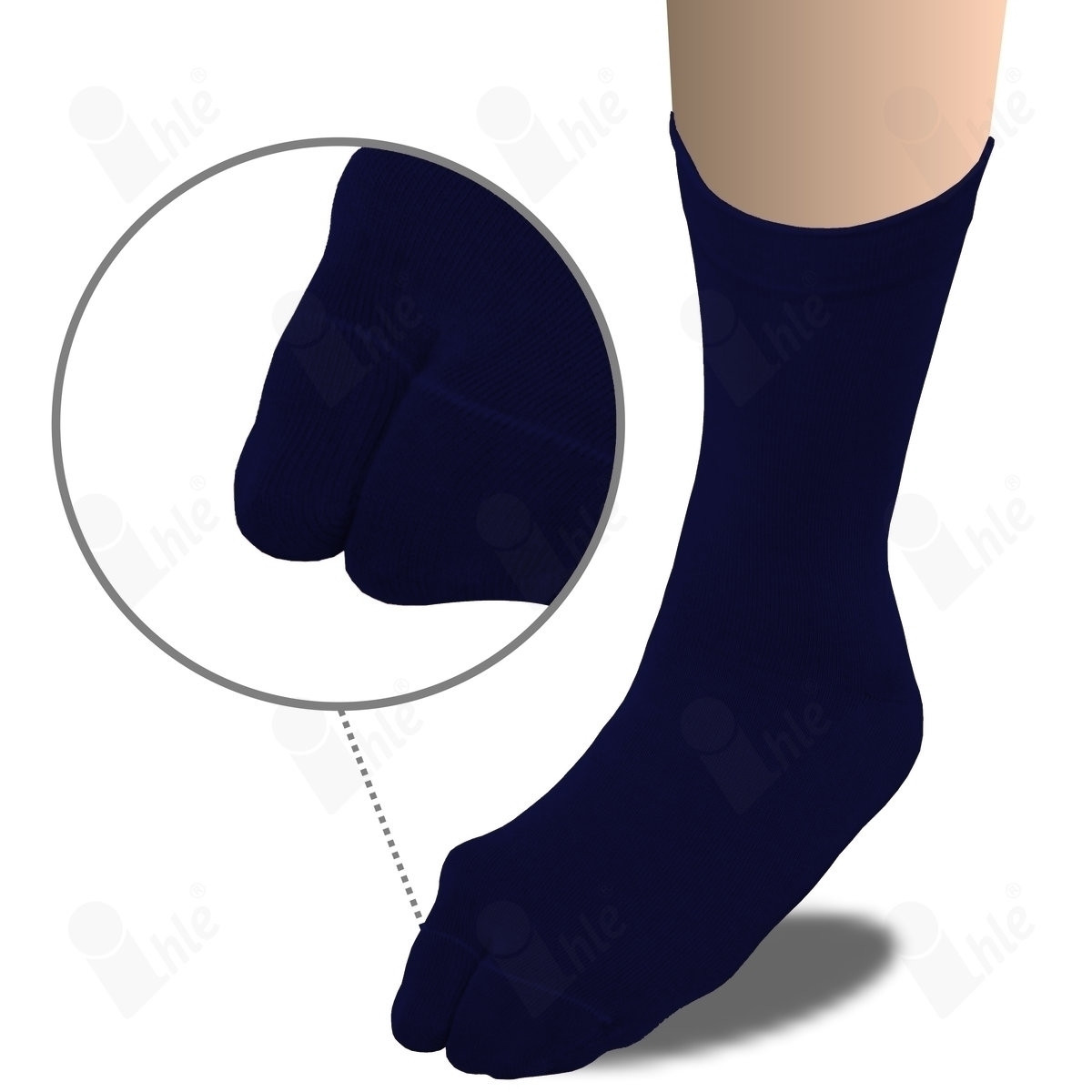 Hallux-Valgus-Socke
Umhängerand, ohne Gummi
Größe: 43-46
Farbe: marine
(PAAR)