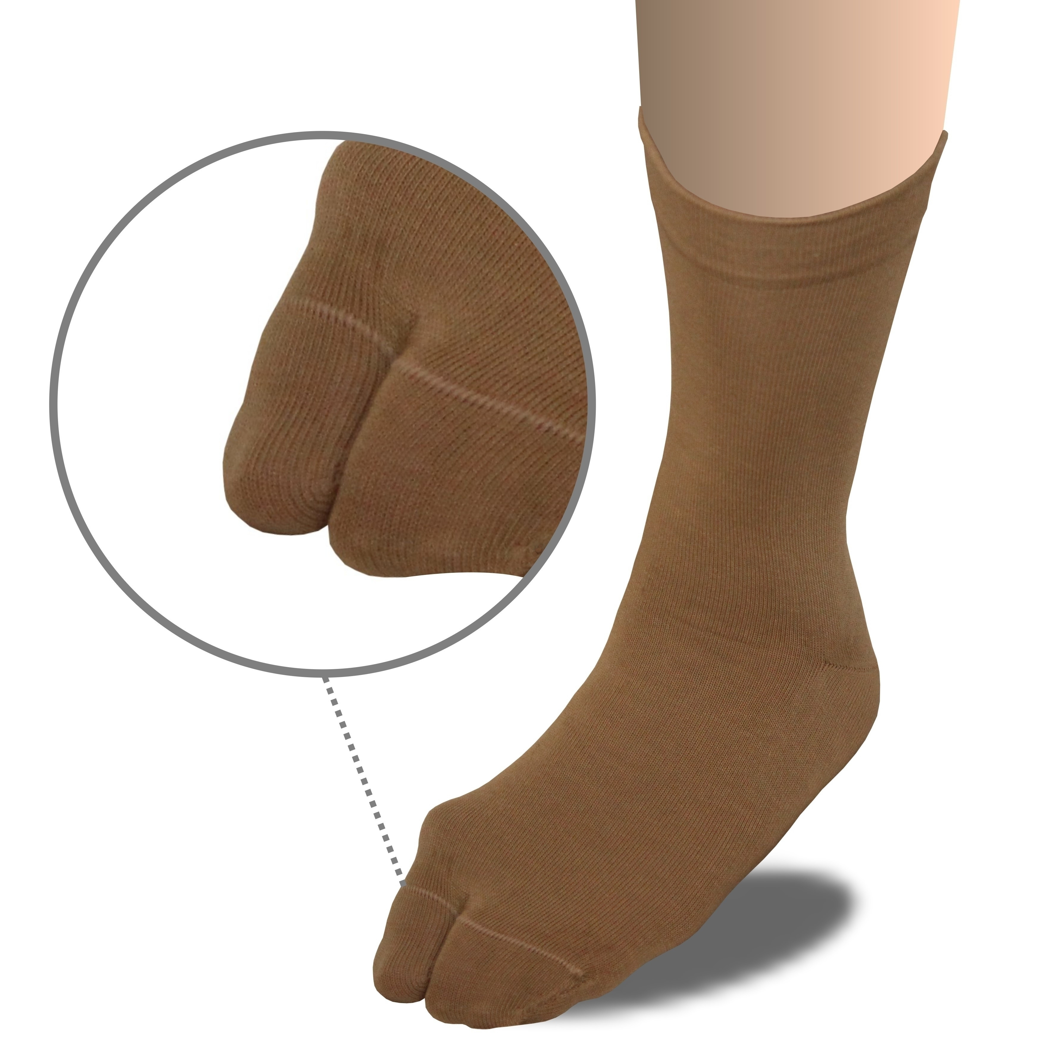 Hallux-Valgus-Socke
Umhängerand, ohne Gummi
Größe: 47-50
Farbe: beige
(PAAR)